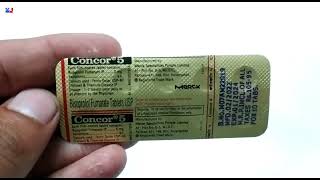 Concor 5 Tablet  Bisoprolol Fumarate 5 Mg Tablet  Concor 5 mg Tablet Uses Side effect Review Hindi [upl. by Jacynth]