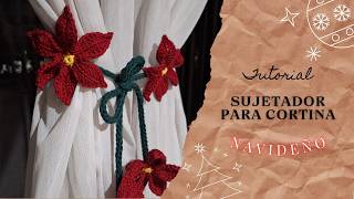 Cómo Hacer un Sujetador Navideño de Nochebuenas para Cortinas  Tutorial Paso a Paso [upl. by Ainigriv195]