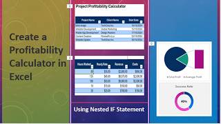 Create a Profitability Calculator in Excel Using Nested IF Statement [upl. by Atiz373]