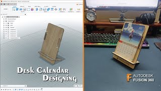 How to design a Desk Calendar in Autodesk Fusion 360  Learn Product Designing [upl. by Eilahtan]