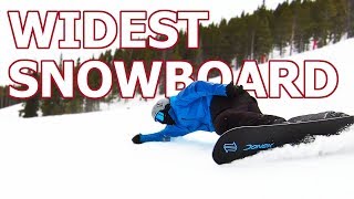 Attempting to Carve the Worlds Widest Snowboard feat Ryan Knapton [upl. by Assillam]