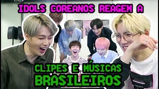 IDOLS COREANOS REAGEM A MUSICAS BRASILEIRAS feat BLANC7 [upl. by Philips]