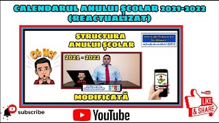 🤦🏻‍♂️ STRUCTURA ANULUI ȘCOLAR MODIFICATĂ  ✔ CALENDARUL 🔰 ANULUI ȘCOLAR 20212022 REACTUALIZAT [upl. by Gora]