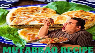 MUTABBAQ RECIPE  SUDIA AROB 🥪🌮🍽️ mutabbaq food sudiaarabia [upl. by Wil62]