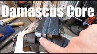 Forging A Big Knife From Twist Damascus High Carbon Steel [upl. by Davey]