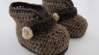 Babyschuhe häkeln Anleitung  Teil 2 [upl. by Eydie]