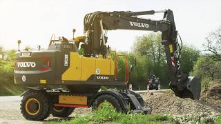 Volvo Eseries wheeled excavators smooth control [upl. by Leoline]