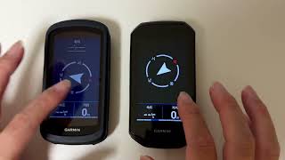 Garmin Edge Navigation Searching Speed 1040 Solar vs 1050 [upl. by Ettevad]