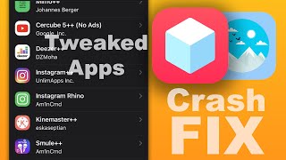 Tweaked Apps CRASH FIX  if NOT Opening iPhone amp iPad [upl. by Ahseinad]