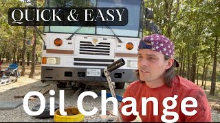 Quick and Easy Oil Change on a School Bus [upl. by Cilla]