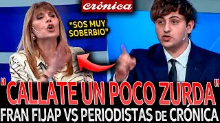 ¡EL LIBERTARIO FRAN FIJAP se CRUZÓ con ZURDOS en CRONICA tras la AGRESIN [upl. by Adile]