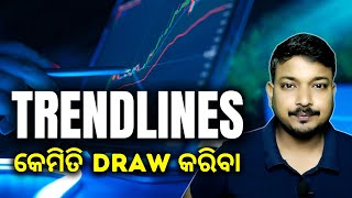 Trendline kemiti janiba  trendline trading strategy in odia  how to draw trendlines [upl. by Drarrej16]