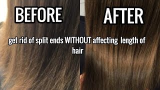 How To Get Rid Of Split Ends WITHOUT affecting length [upl. by Ariat]