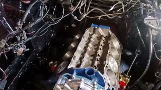 1984 12 GT350 Mustang  Part 19 Engine in Bay Finally [upl. by Marlon643]