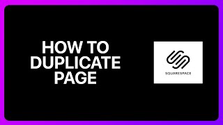 How To Duplicate Page In Squarespace Tutorial [upl. by Aduhey]