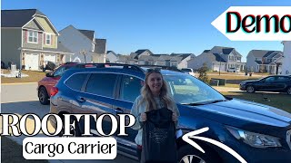 DEMO amp Install  Review of Rooftop Cargo Carrier from Amazon [upl. by Ecirtra993]