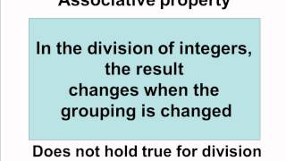 Math  Integers  Associative property of division  English [upl. by Alene]