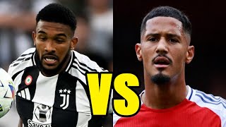 Bremer vs William Saliba  202425 Season  Juventus amp Arsenal CenterBacks [upl. by Anirak352]