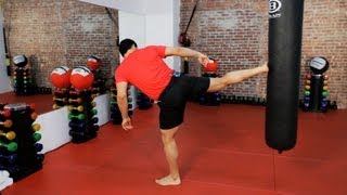 How to Do a Sidekick  Kickboxing Lessons [upl. by Nilcaj]