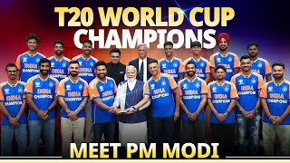 PM Modi meets Team India the new T20 World Champions [upl. by Colburn]