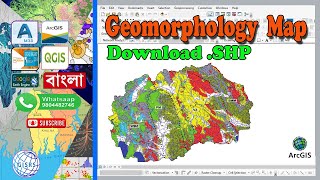 Download Geomorphological map from Bhukosh in Shape file of India for free using in ArcGIS [upl. by Martynne803]