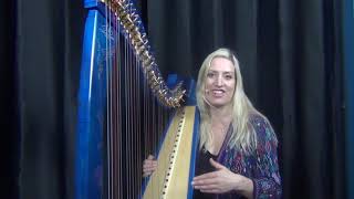 Ailie Robertson  Free Online Harp Lesson  Kean OHara 3rd setting  Harpschoolcom [upl. by Ailen]