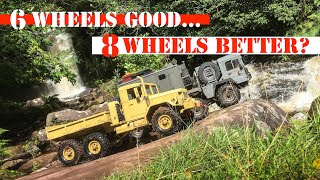 Cross RC  HC6 and MC8  Two Scale Military Trucks Rock Crawling [upl. by Apps]