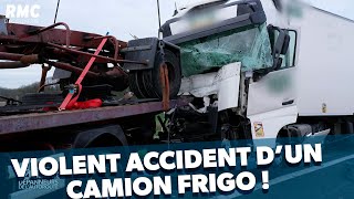 Impressionnant accident d’un camion sur l’autoroute [upl. by Ribak]