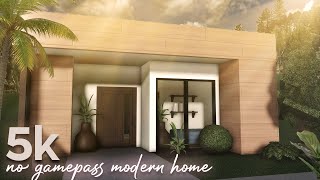 5k No Gamepass Modern House  Roblox  Bloxburg House build  Speedbuild [upl. by Rebmat]