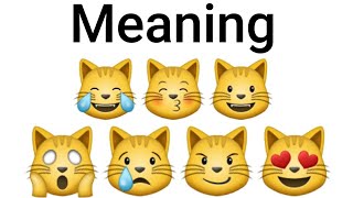 All WhatsApp cat face emojis meaning [upl. by Aserahs]