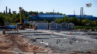 Construction on Tiny Homes today in Sackville [upl. by Laohcin]