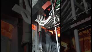 Megatherm Green Induction Furnace 40 Ton Liquid Metal Tapping [upl. by Einnhoj]