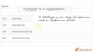 Isotype is a specimen [upl. by Schoenburg]