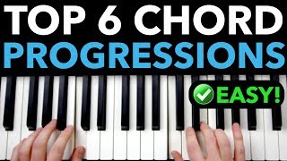 6 BEST Chord Progressions for Piano Beginners EASY [upl. by Mowbray]