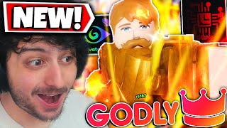 Getting the OVERPOWERED Godly Escanor in Roblox Anime Last Stand [upl. by Zat]