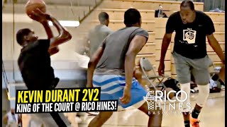 Kevin Durant 2v2 King of The Court vs NBA Pros KD Puts On a Clinic at Rico Hines [upl. by Aleahcim]