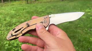 Hinderer XM18 35 Recurve Full Ti Bronze CPM20CV [upl. by Ianahs]