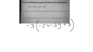 Distributive property  integer coefficients [upl. by Eirb718]