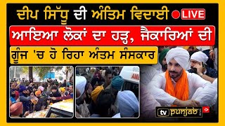 Deep Sidhu ਦੀ ਅੰਤਿਮ ਵਿਦਾਈ LIVE  TV PUNJAB [upl. by Doykos]