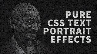 Pure CSS Text Portrait Effects  Html CSS Tutorial [upl. by Anelak]