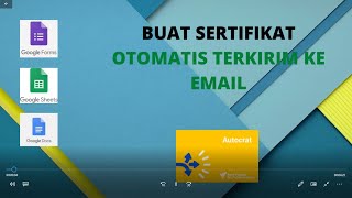 BUAT SERTIFIKAT OTOMATIS TERKIRIM DENGAN AUTOCRAT [upl. by Saxe]