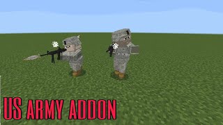 Minecraft Us Army AddonNew Addon [upl. by Nacim466]