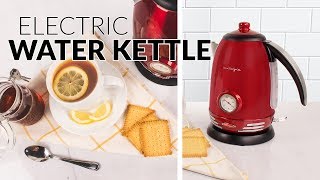 RWK150  Retro Red Electric Water Kettle [upl. by Tamqrah771]