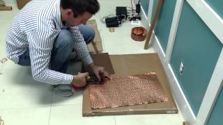 How To Install Layin Solid Copper Ceiling Tiles [upl. by Shaun]