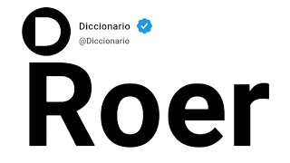 Roer Significado En Español [upl. by Ahsoet781]