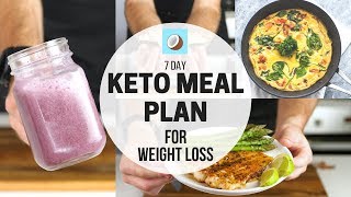 KETO DIET Meal Plan  7 DAY FULL MEAL PLAN for WEIGHT LOSS [upl. by Anida797]