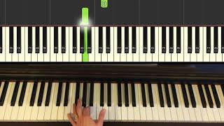 Kolęda quotCicha nocquot łatwa wersja  jak zagrać na pianinie tutorial na pianino  Synthesia NUTY [upl. by Ezarras629]