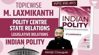 Polity Centre State Relations  Legislative Relations  M Laxmikanth Polity  UPSC Prelims24 [upl. by Ajak]