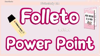 COMO HACER UN FOLLETO CREATIVO EN POWER POINT DIPTICO [upl. by Herm]