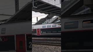 Départ dun TGV EuroDuplex 3UA en gare de ChampagneArdenne TGV  train sncf tgv [upl. by Adiaz988]